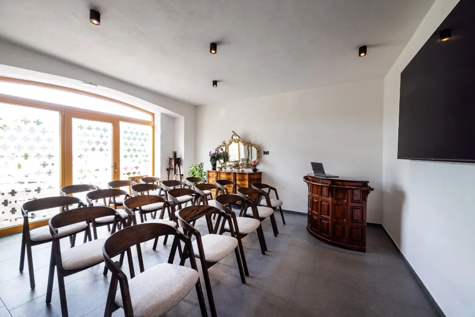 Conference room at Hotel Julian Alps set for a meeting